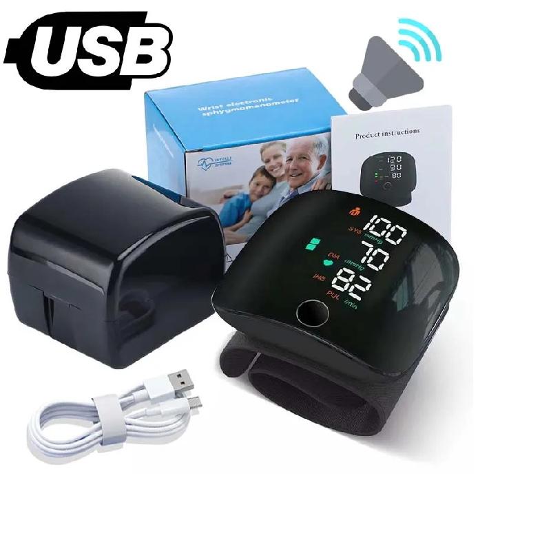 TENSIÓMETRO DE MUÑECA DIGITAL AUTOMATICO MONITOR DE PRESION ARTERIAL MEDIDOR SISTOLICA DIASTOLICA FRECUENCIA CARDIACA ESTUCHE