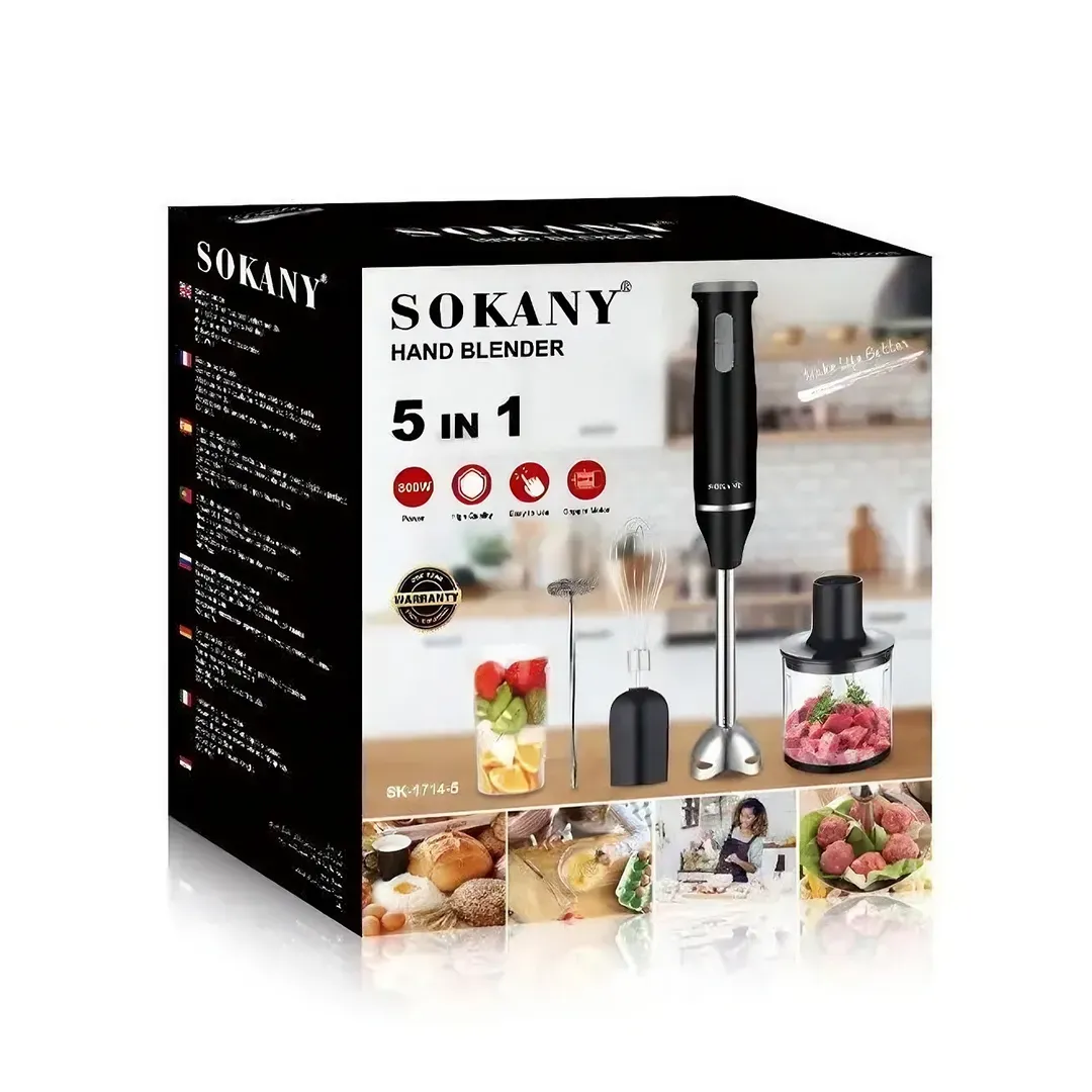 BATIDOR DE MANO 5 EN 1 SOKANY 800W 