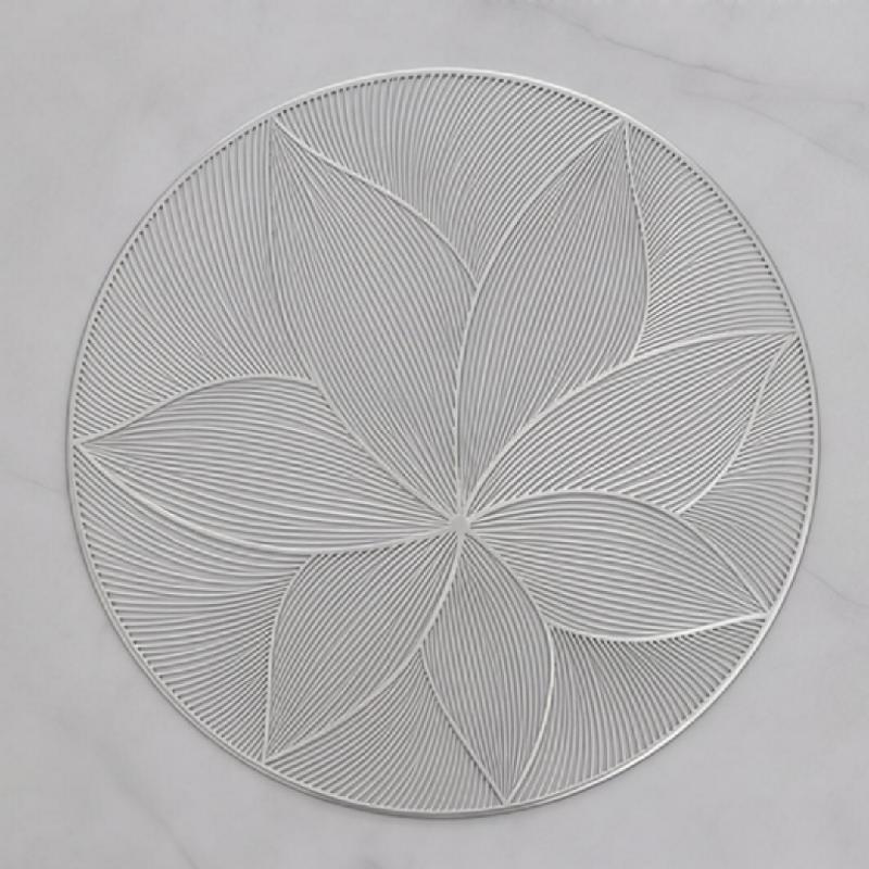 INDIVIDUAL MESA PVC DISEÑO DE PLANTAS IMPERMEABLE ANTIDESLIZANTE RESISTENTE CALOR LAVABLE DECORATIVO COMEDOR COCINA DORADO