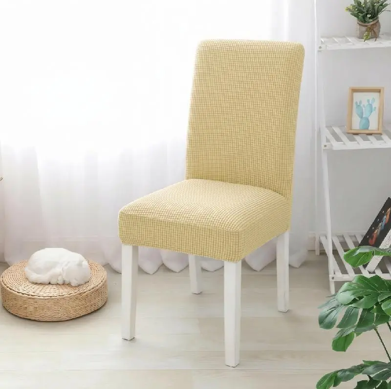 FORRO SILLA FUNDA ELASTICA COBERTOR ASIENTO RESPALDO AJUSTABLE LAVABLE PROTECTOR ANTIMANCHAS DECORATIVO BEIGE