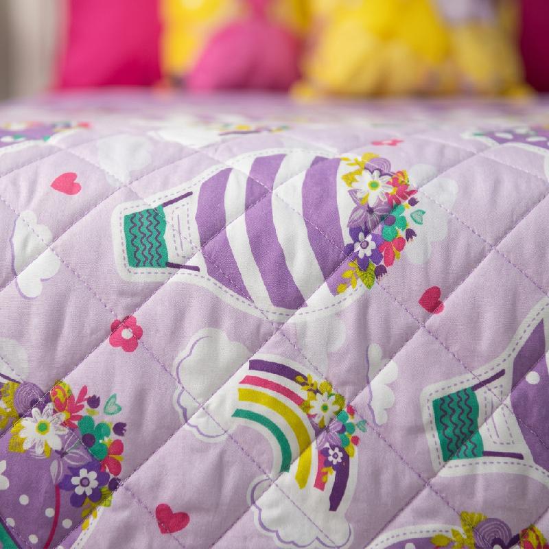COLCHA ESPAÑOLA INFANTIL SENCILLA CON FUNDA ACOLCHADA REVERSIBLE NIÑAS