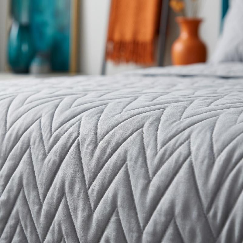 COLCHA ESPAÑOLA DOBLE FAZ CAMA DOBLE CON FUNDAS ACOLCHADA REVERSIBLE SILVER