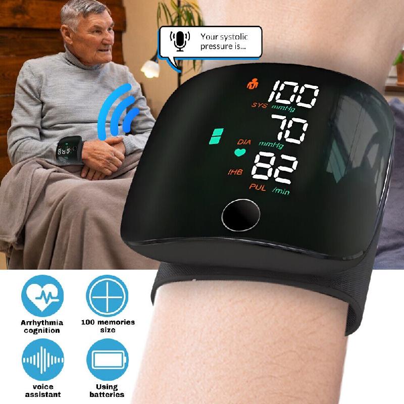 TENSIÓMETRO DE MUÑECA DIGITAL AUTOMATICO MONITOR DE PRESION ARTERIAL MEDIDOR SISTOLICA DIASTOLICA FRECUENCIA CARDIACA ESTUCHE