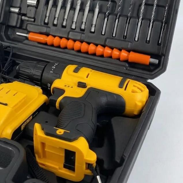 TALADRO INALÁMBRICO DESTORNILLADOR ELÉCTRICO ATORNILLADOR HERRAMIENTA MULTIFUNCIONAL ERGONÓMICO CON ACCESORIOS