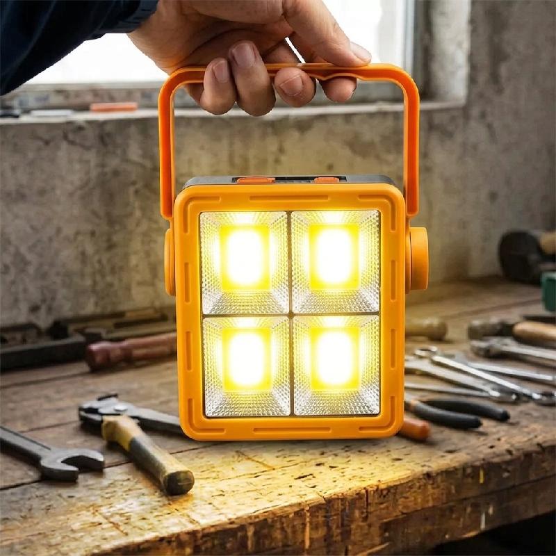 LÁMPARA LINTERNA FOCO PORTÁTIL RECARGABLE SOLAR LED 