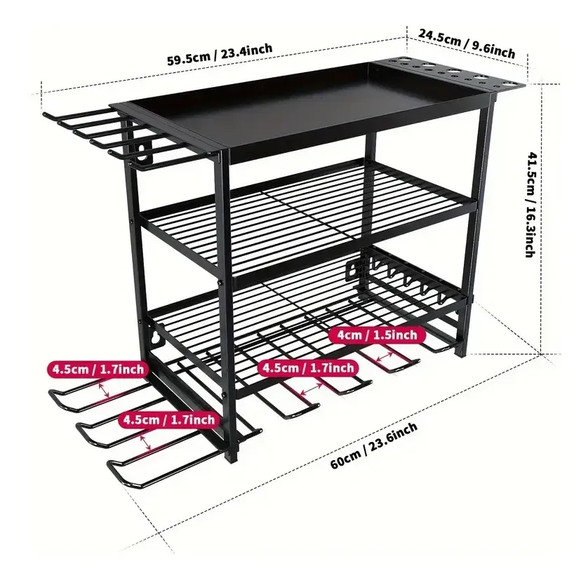 ORGANIZADOR DE HERRAMIENTAS ELÉCTRICAS PROTOOL SOPORTE PARED NEGRO