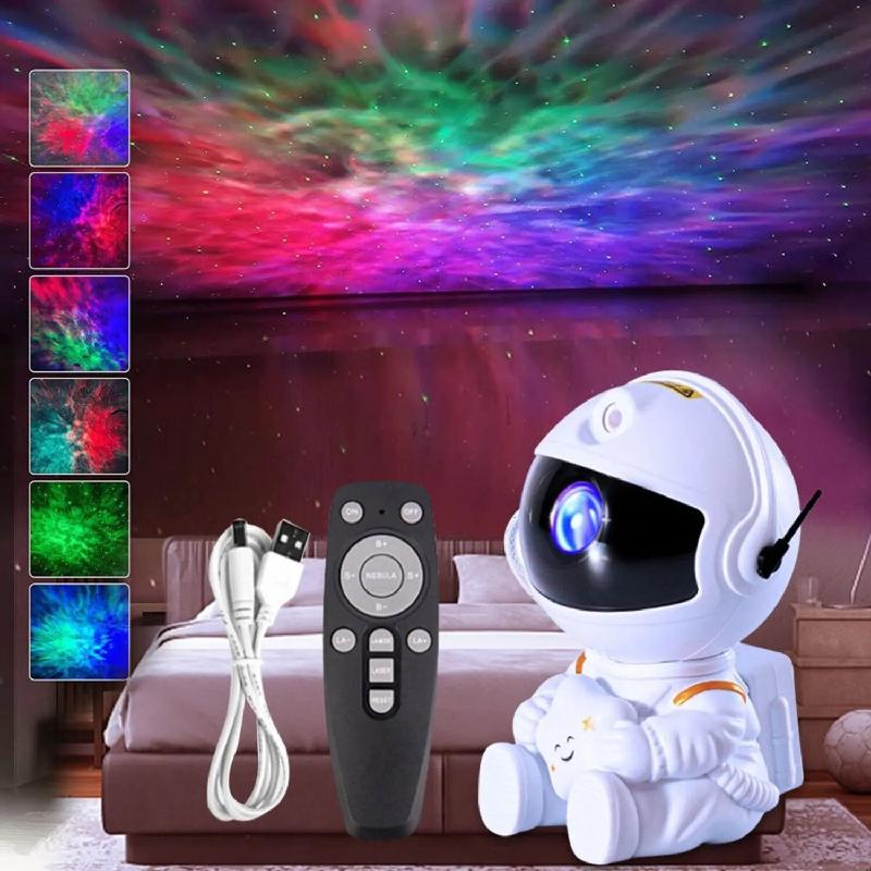 PROYECTOR ASTRONAUTA LAMPARA LUZ NOCTURNA GALAXIA ESTRELLAS