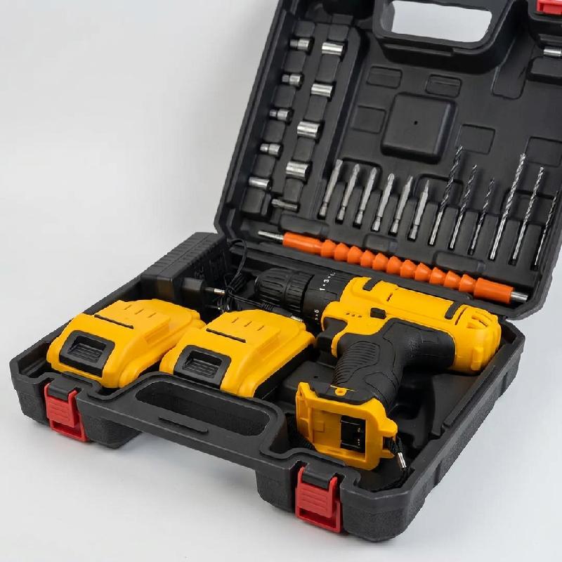 TALADRO INALÁMBRICO DESTORNILLADOR ELÉCTRICO ATORNILLADOR HERRAMIENTA MULTIFUNCIONAL ERGONÓMICO CON ACCESORIOS