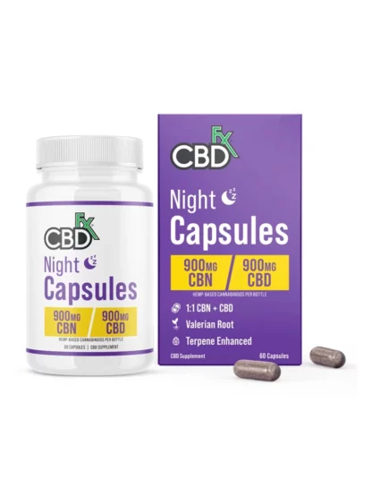 Buy CBDfx Night Capsules 900mg CBD + CBN Online | Premium Hemp Sleep Capsules Los Angeles CA
