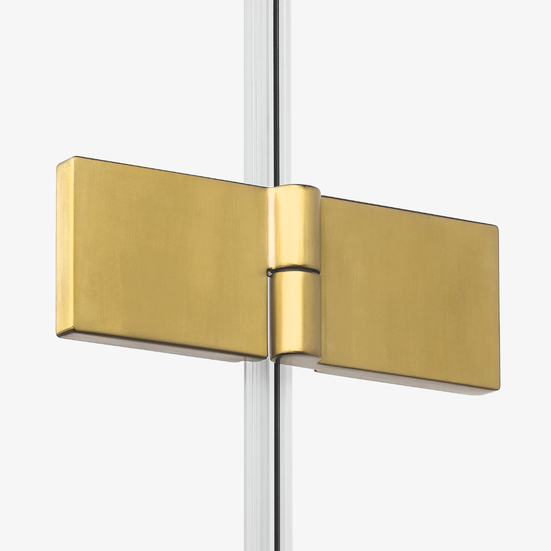 Kabina prysznicowa Nesta Gold Brushed, Drzwi Pojedyncze 