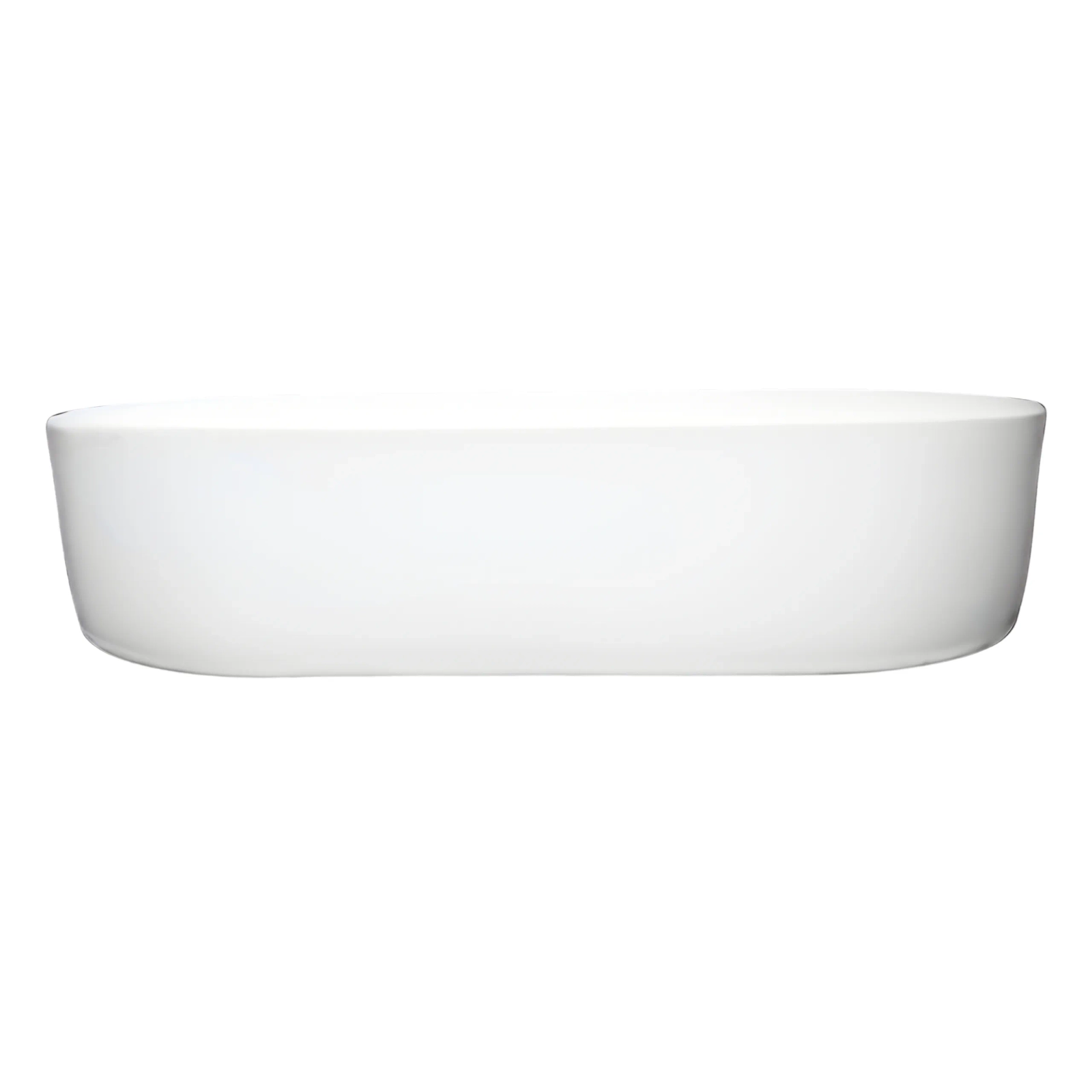 Umywalka nablatowa Balneo Nessa 51 x 31 cm biała ceramiczna