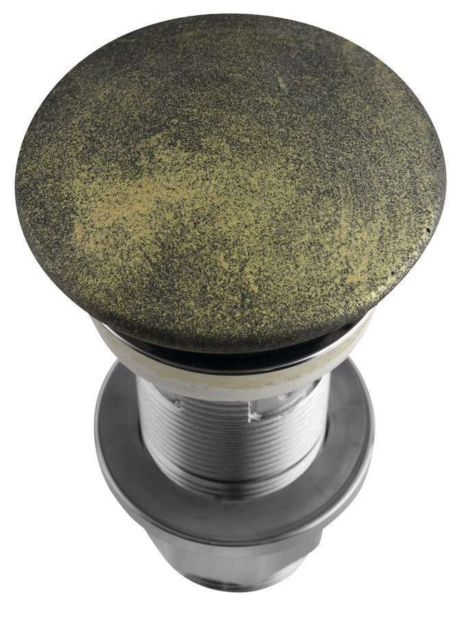 Korek umywalkowy 5/4'', klik-klak, betonowy grzybek, 10-80mm, złoty mat