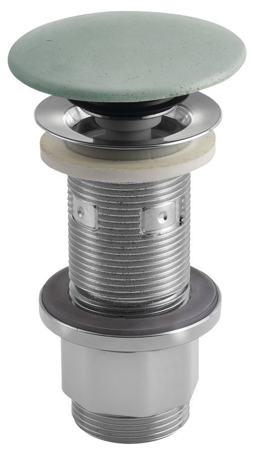 Korek umywalkowy 5/4'', klik-klak, betonowy grzybek, 10-80mm, zielony mat