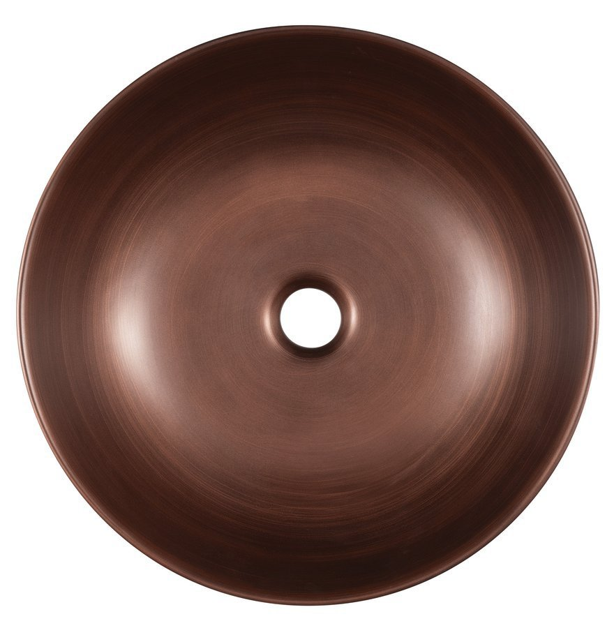PRIORI umywalka ceramiczna nablatowa, średnica 41,5cm, miedź