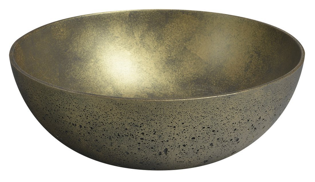 FORMIGO umywalka betonowa nablatowa, średnica 39cm, złoty mat