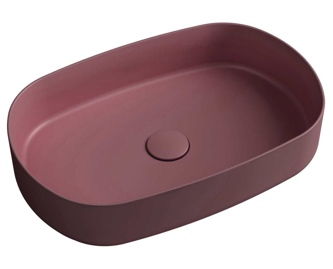 INFINITY OVAL umywalka ceramiczna nablatowa, 55x36cm