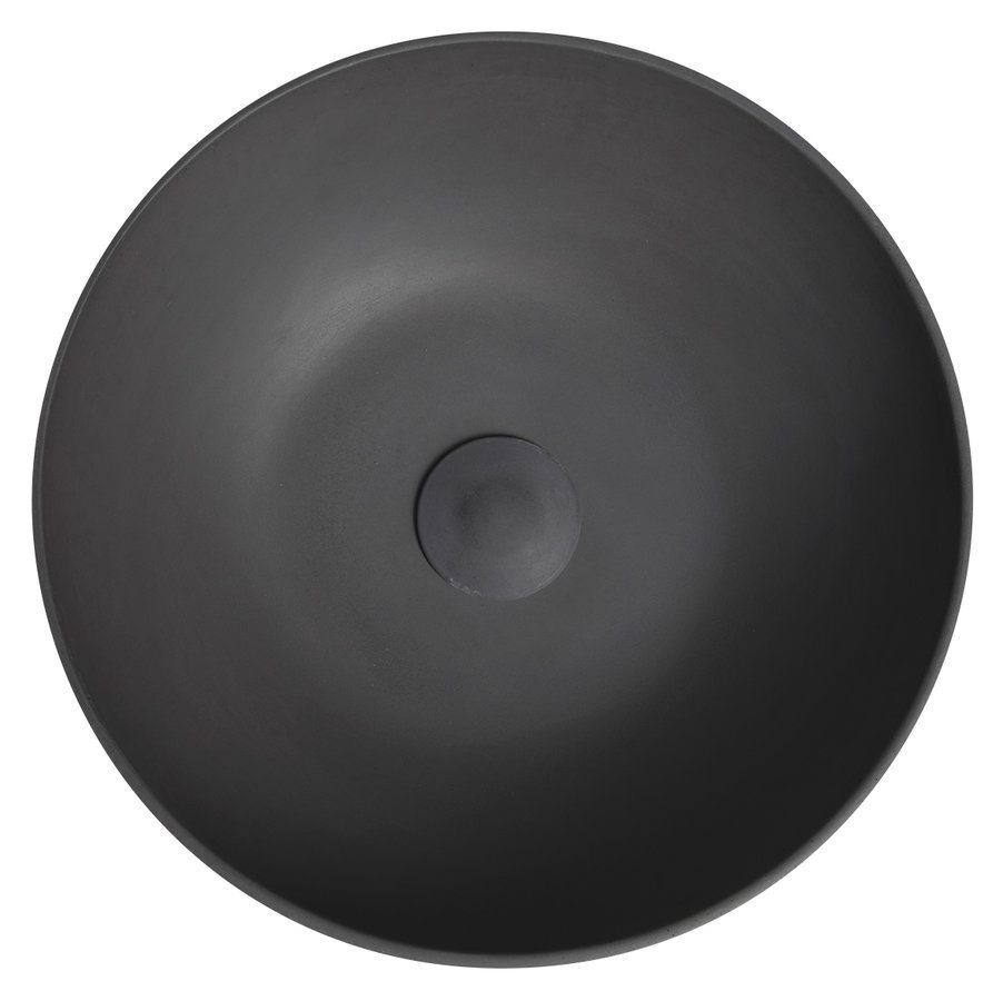 FORMIGO umywalka betonowa nablatowa, średnica 39cm, antracyt mat
