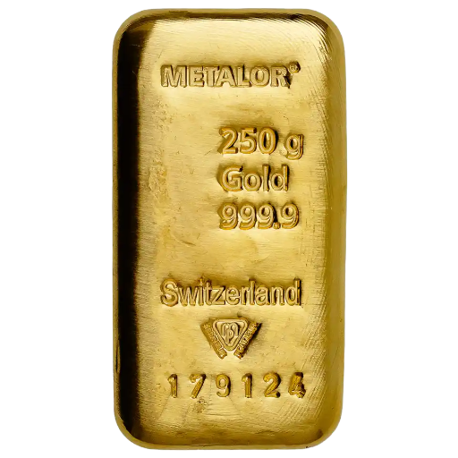 250g Gold Bar Metalor