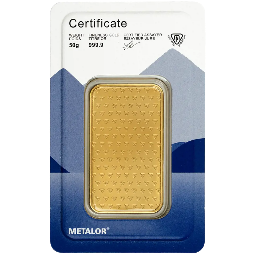 Metalor 50g Gold Bar