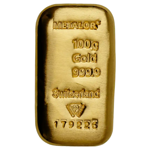 Metalor 100g Gold Bar