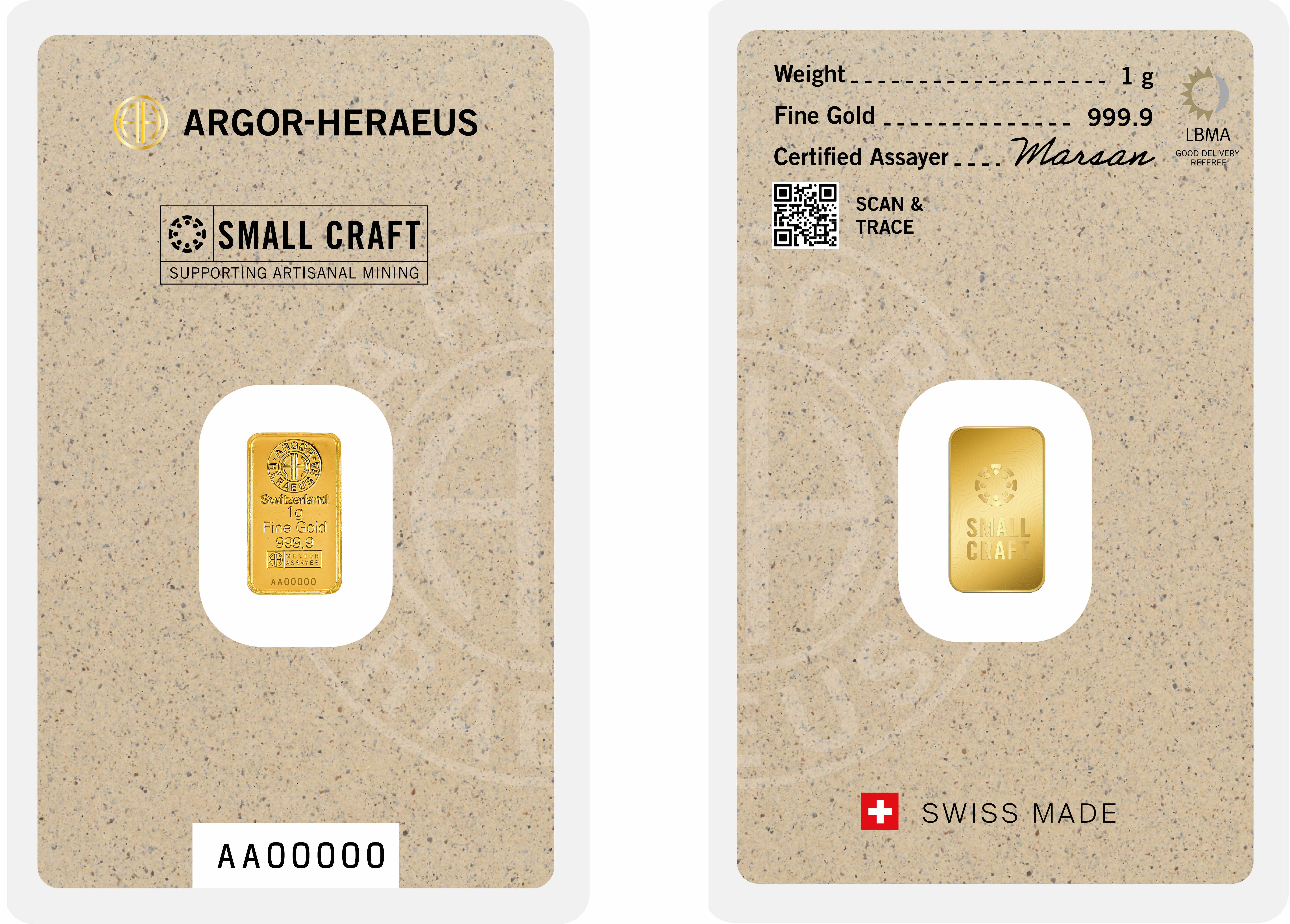 ARGOR-HERAEUS SA 1g Fine Gold Bar