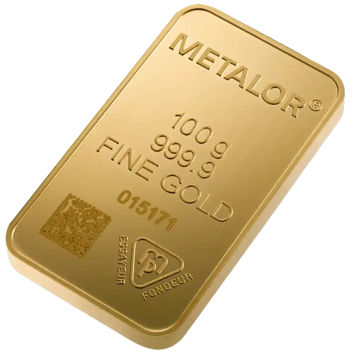 Metalor 100g Gold Bar