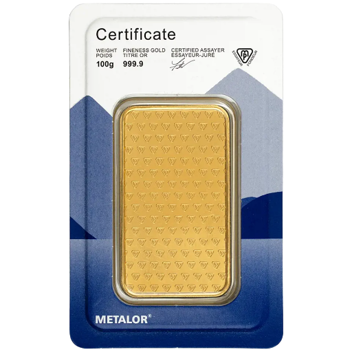 Metalor 100g Gold Bar