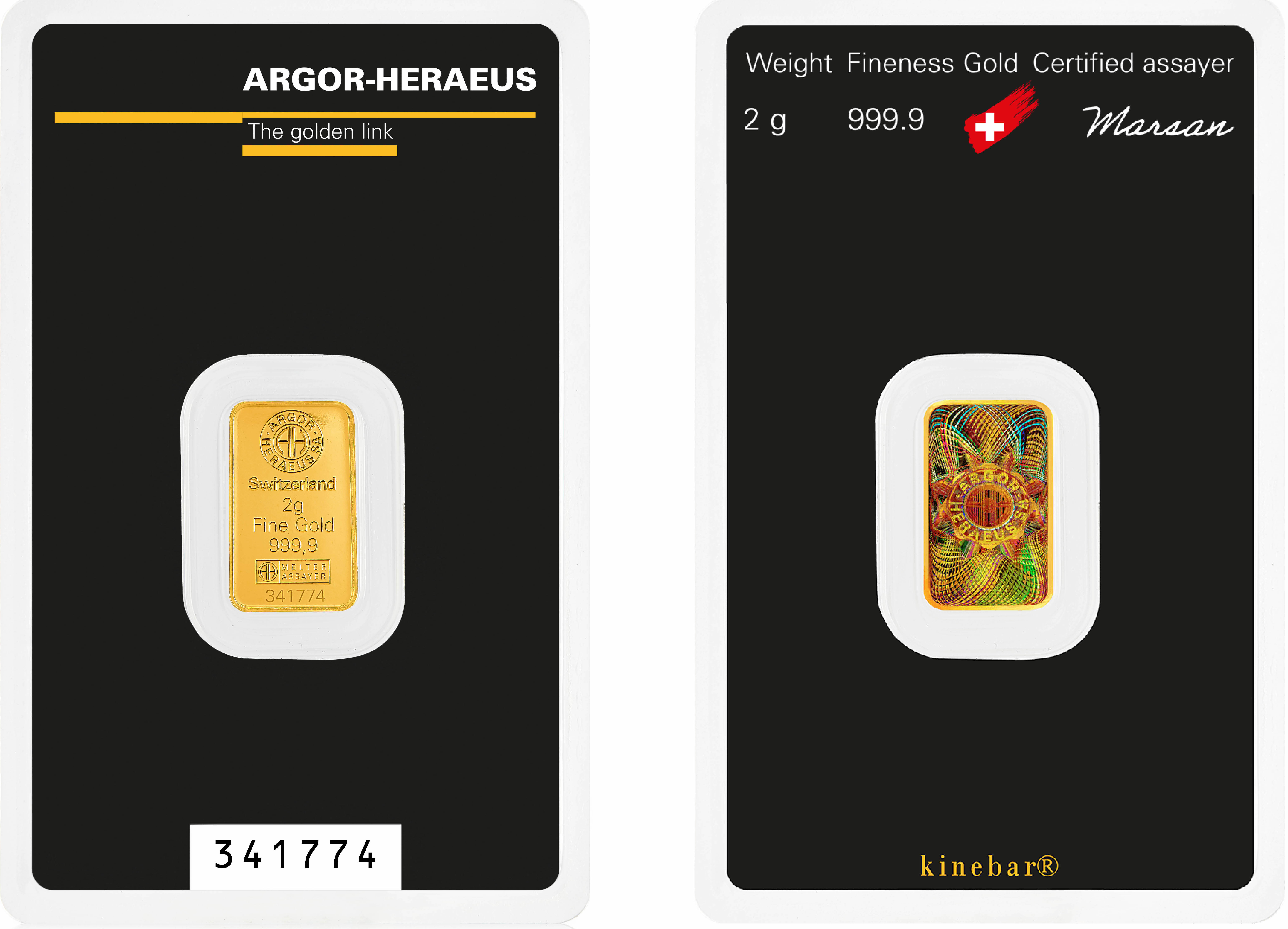 Argor-Heraeus 2g Gold Bar