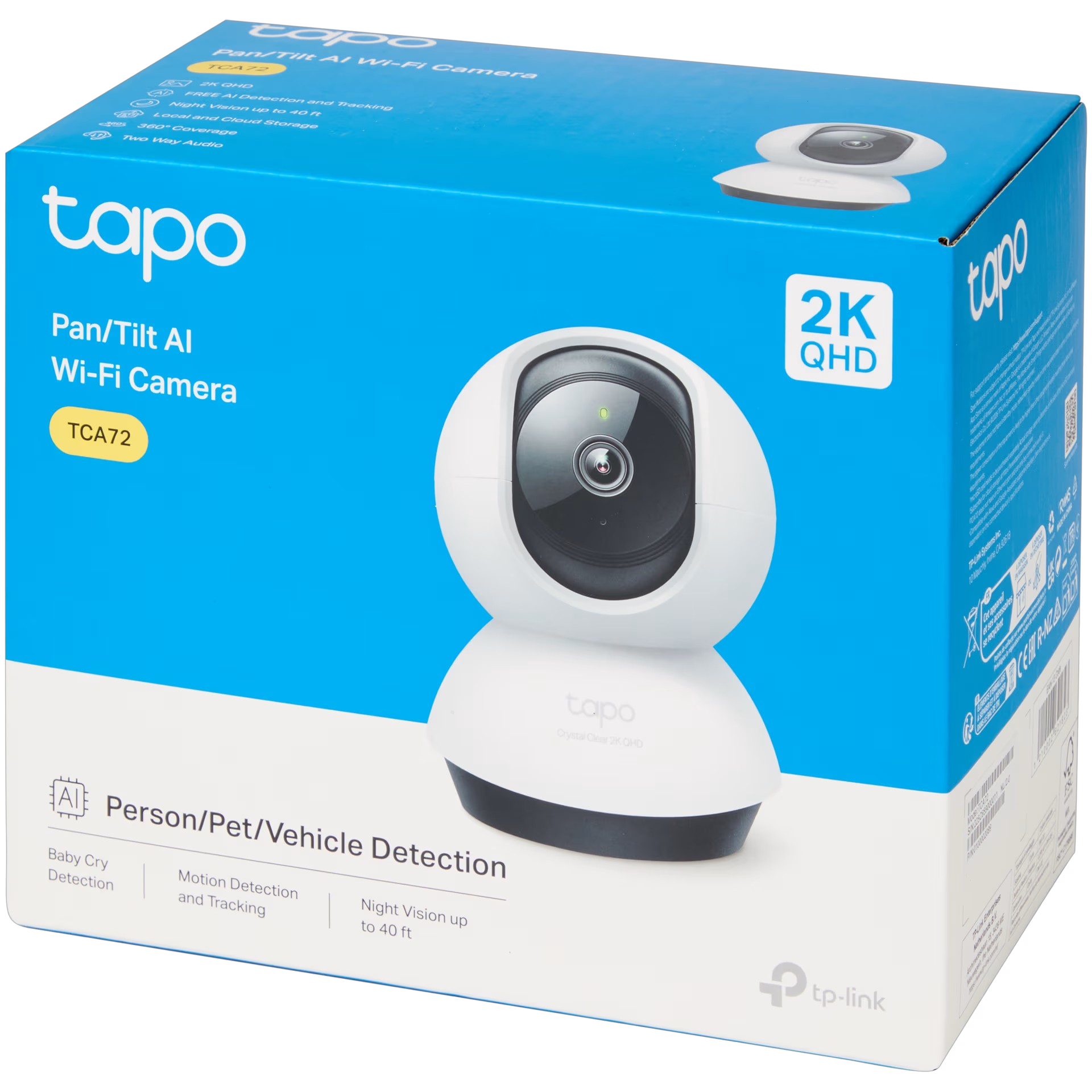 Caméra de surveillance intérieure WiFi 2K motorisée – Vision nocturne – Détection intelligente Tapo ⭐⭐⭐⭐⭐