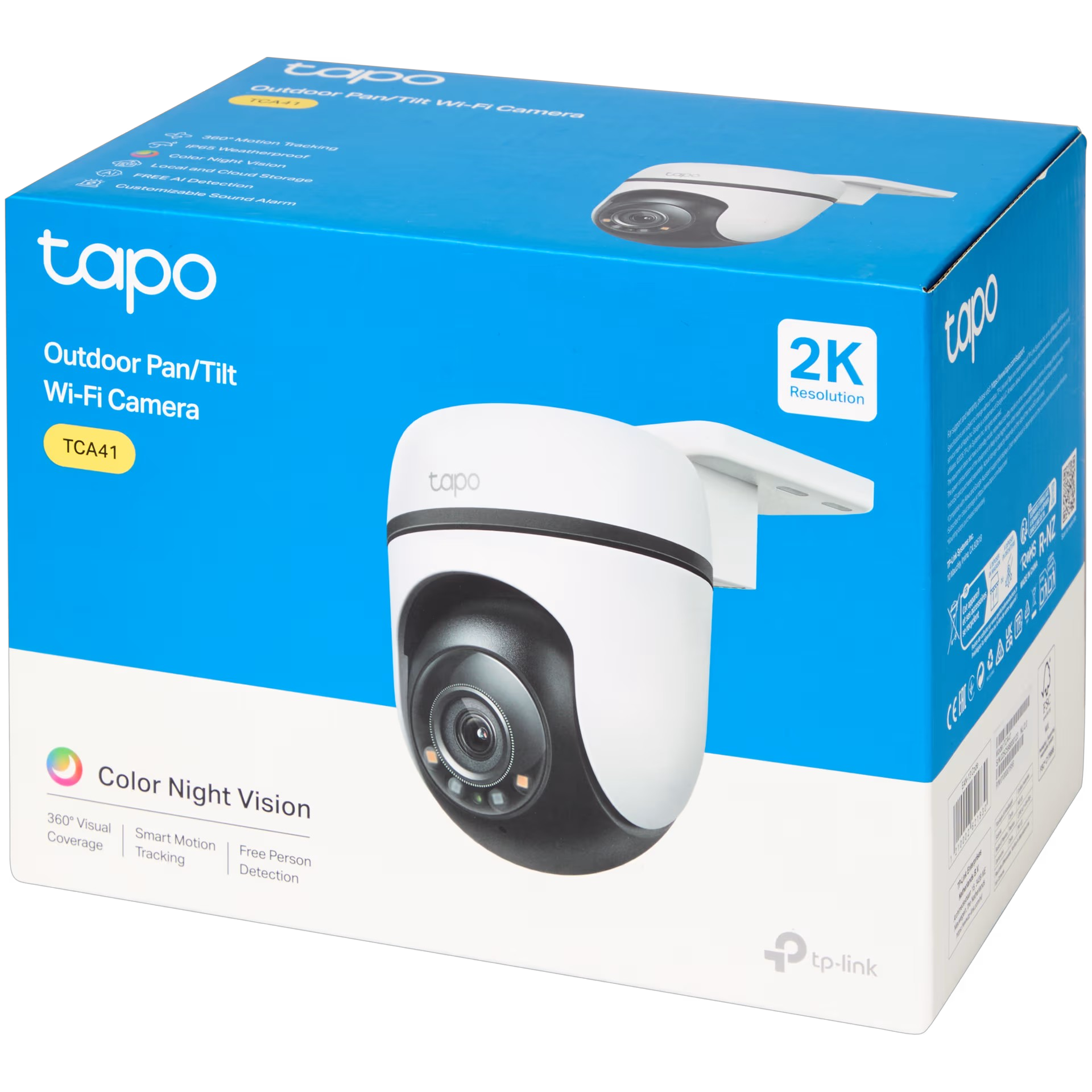 Caméra de surveillance connectée extérieure 2K WiFi – Vision nocturne couleur – Rotation 360° Tapo  ⭐⭐⭐⭐⭐