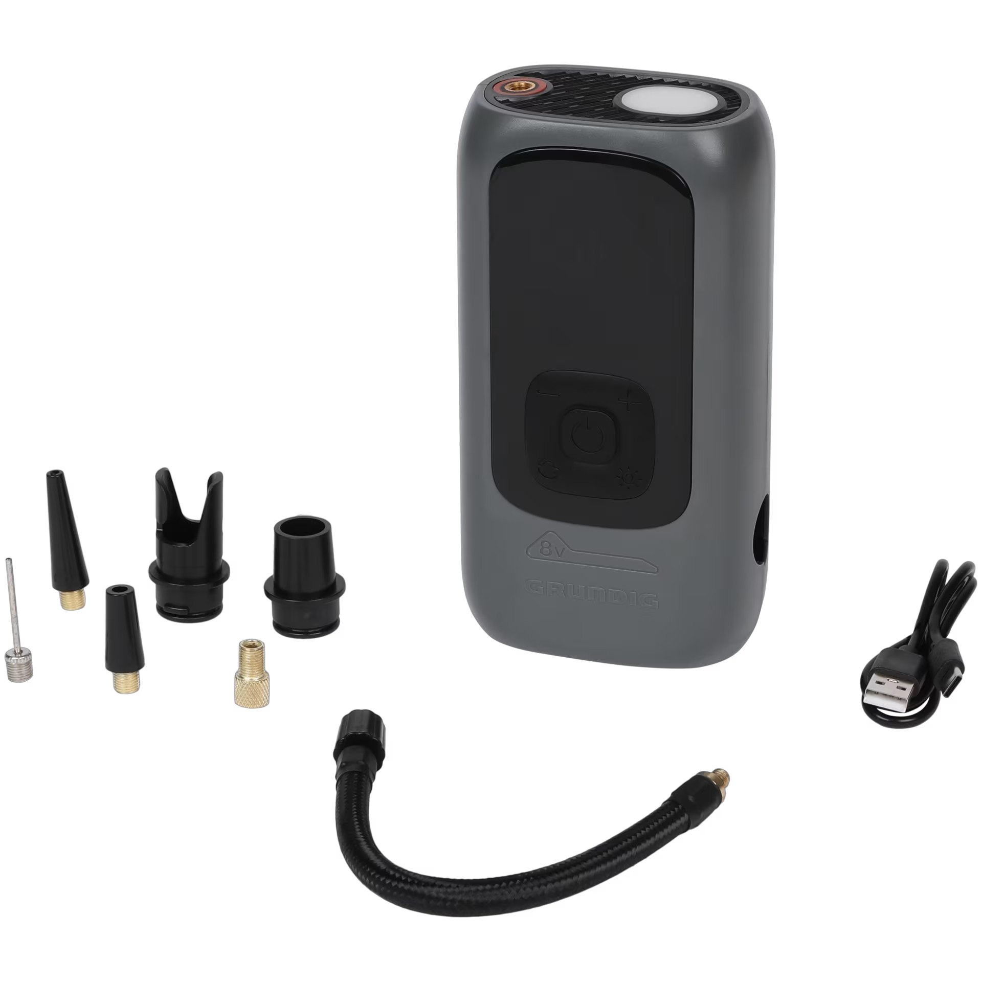 Pompe à air sans fil 3-en-1 rechargeable avec écran digital Grundig– 10,3 bars ⭐⭐⭐⭐⭐