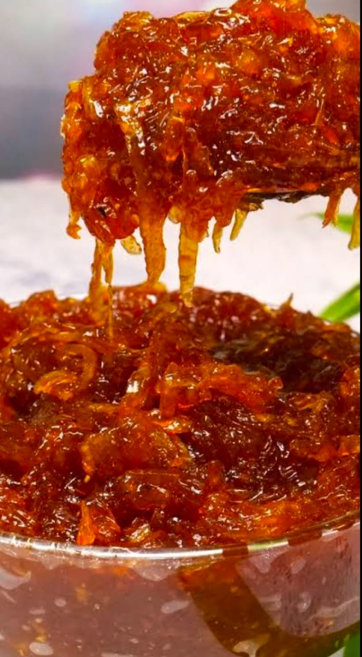 Homemade sweet and sour mango pickle