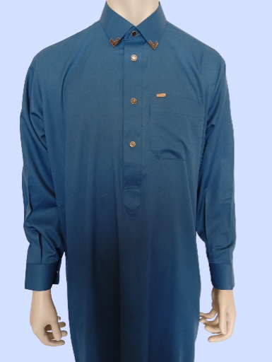 Qamis traditionnel bleu
