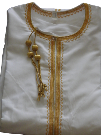 Djellaba blanche brodée