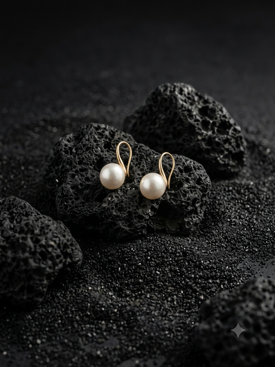 Elegant Pearl Drop Earrings for Women | Premium Gold Finish | Lightweight Luxury Earring