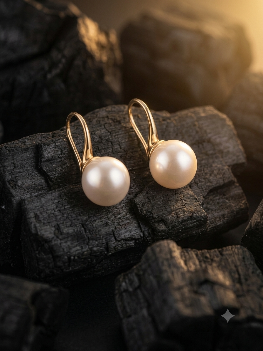 Elegant Pearl Drop Earrings for Women | Premium Gold Finish | Lightweight Luxury Earring