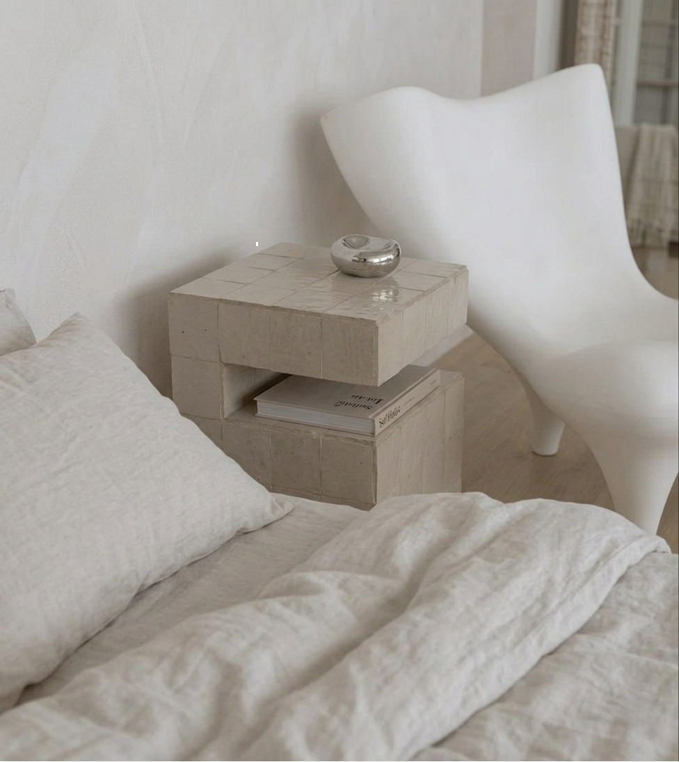 Moroccan Zellige Side Table – Handmade Mosaic Tile Accent Table
