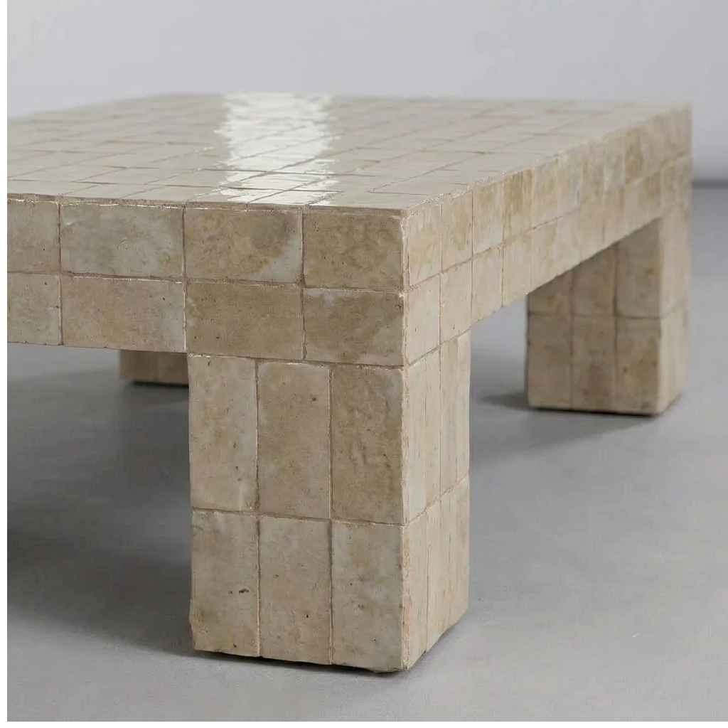 Handmade Moroccan Zellige Coffee Table | Mosaic Tile Table Customizable | Artisan Boho Home Decor | Authentic Fez Craftsmanship Morocco