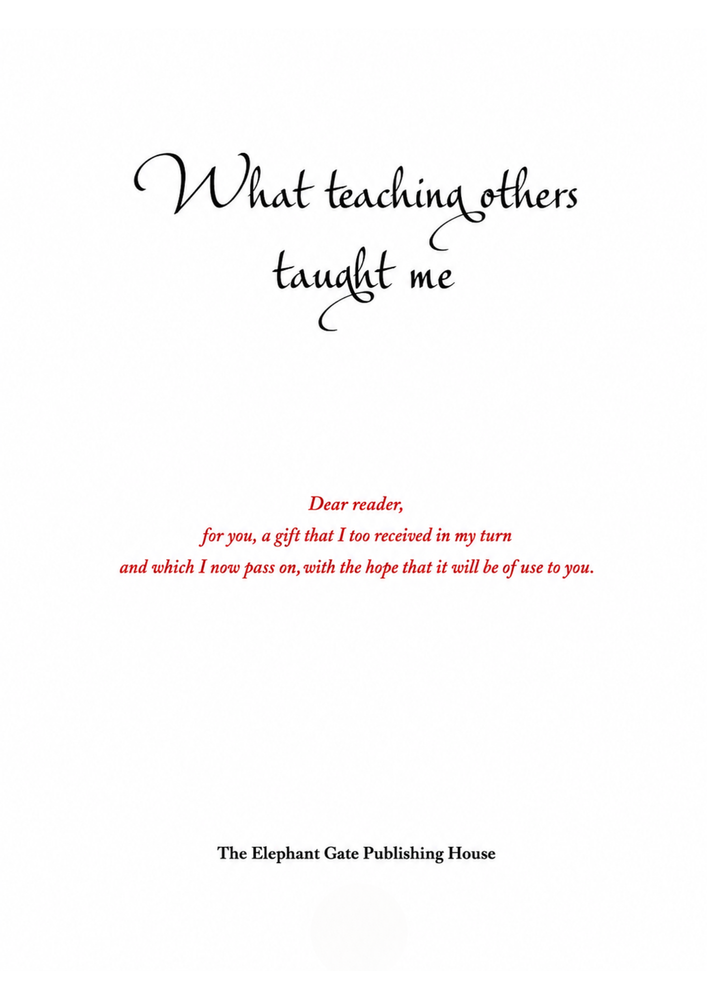 What Teaching Others Taught Me — Eugen Mîrtz (eBook, PDF)