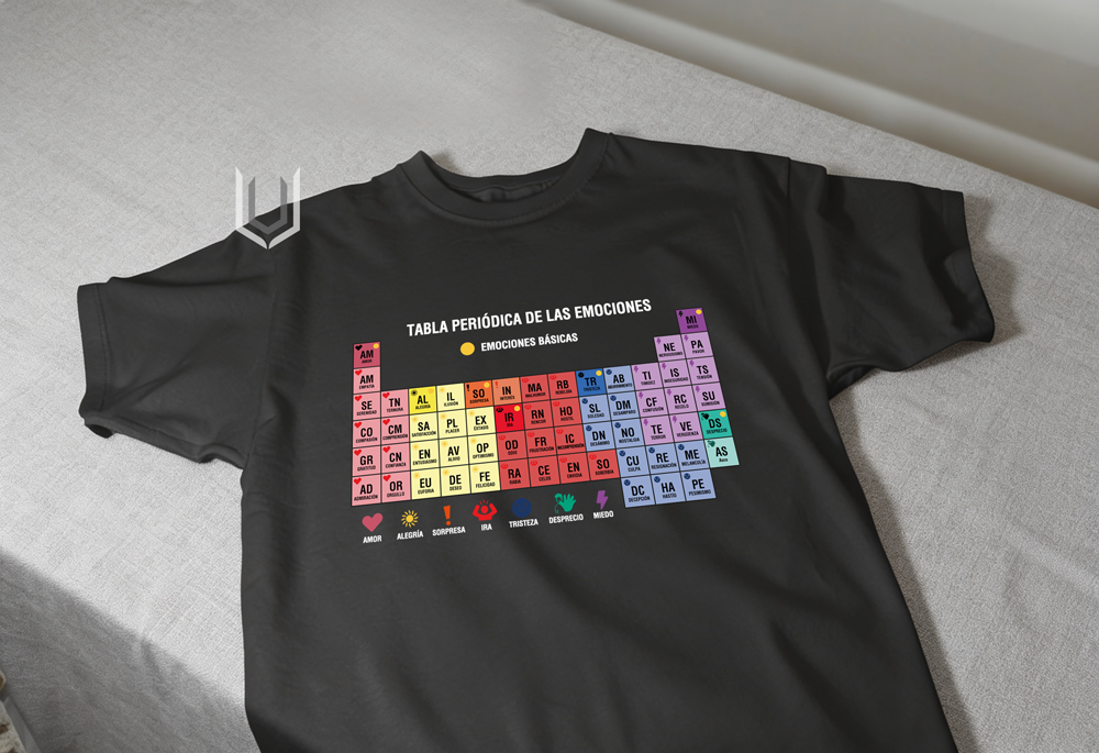 Playera Tabla Periódica de las Emociones