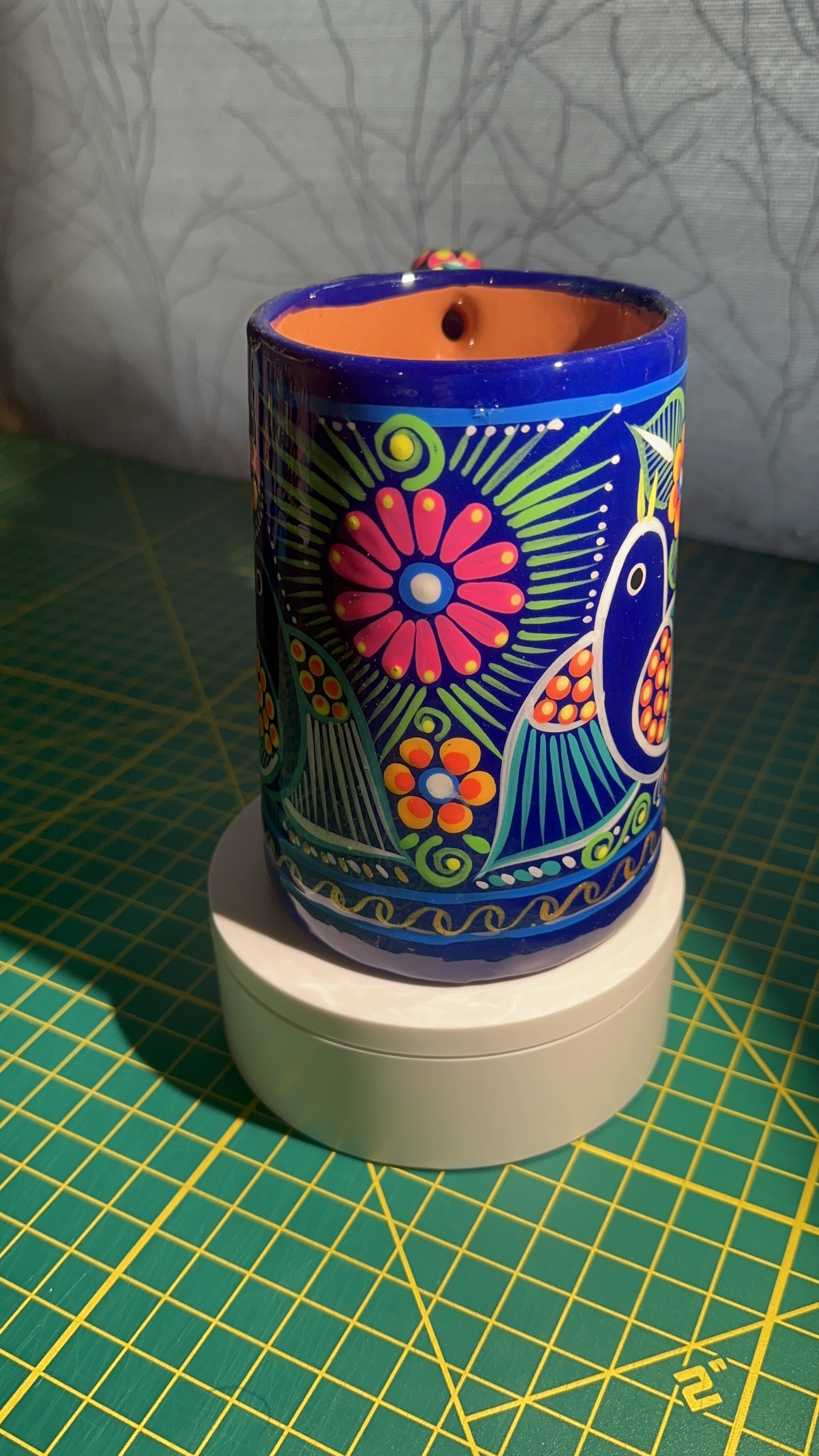  20oz Clay Handmade Hand Painted Mug Coffee Mug