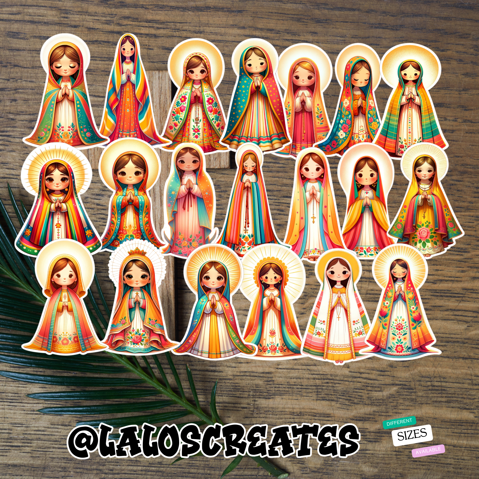Virgen of Guadalupe Set of 20 Stickers