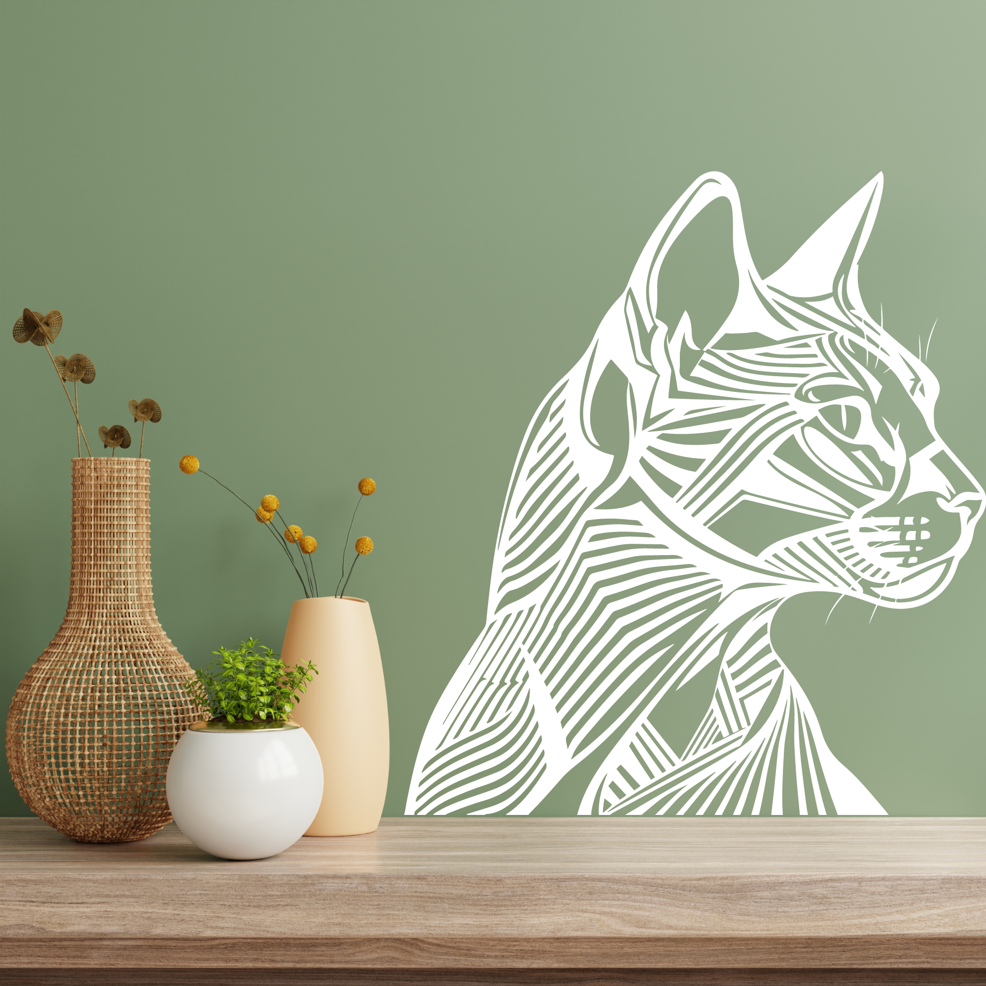 Cat Wall Decal Removable Viny Oracal 631
