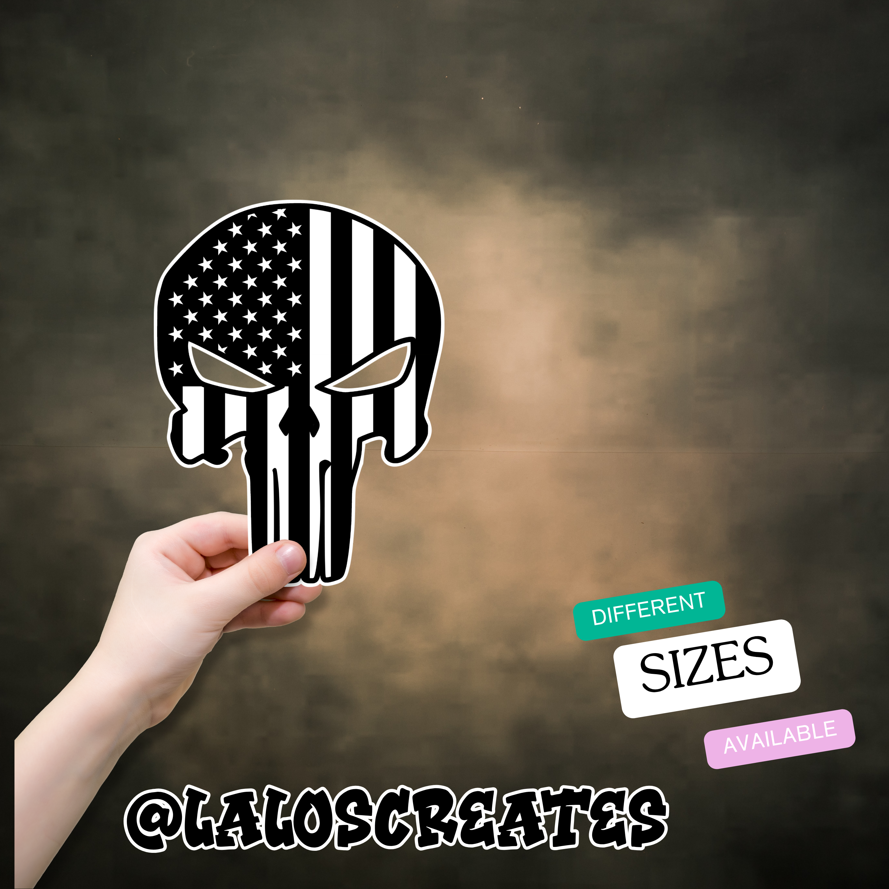 Punisher Skull USA Decal