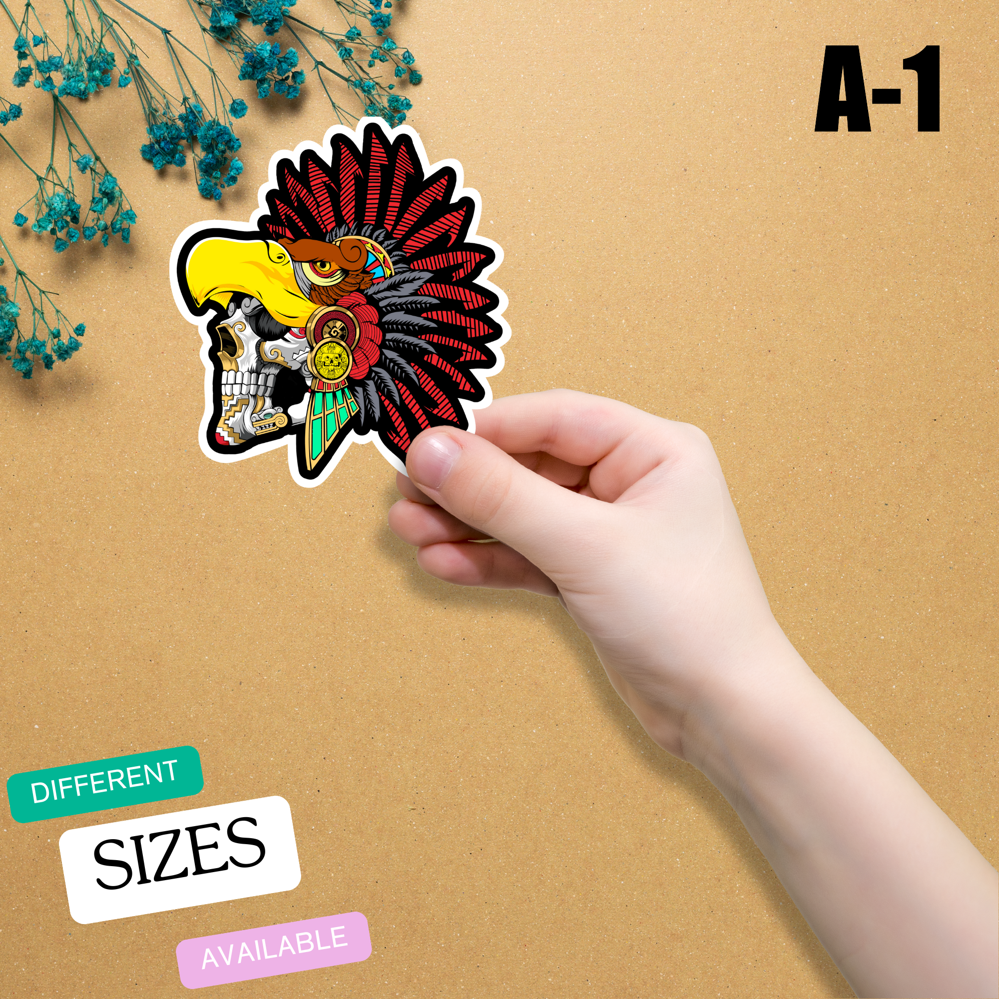 Skull Eagle Vinyl Sticker