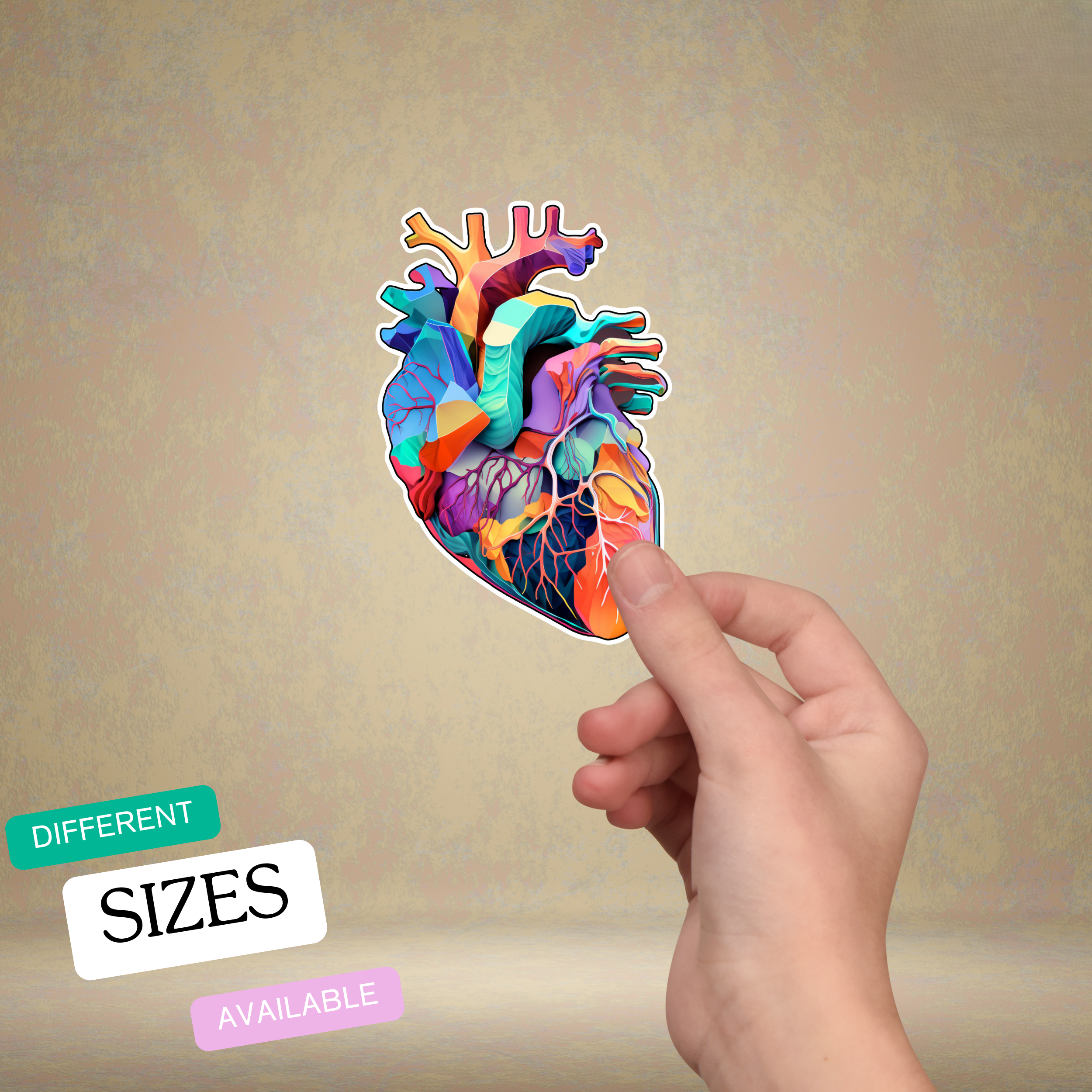 Rainbow Heart Vinyl Sticker