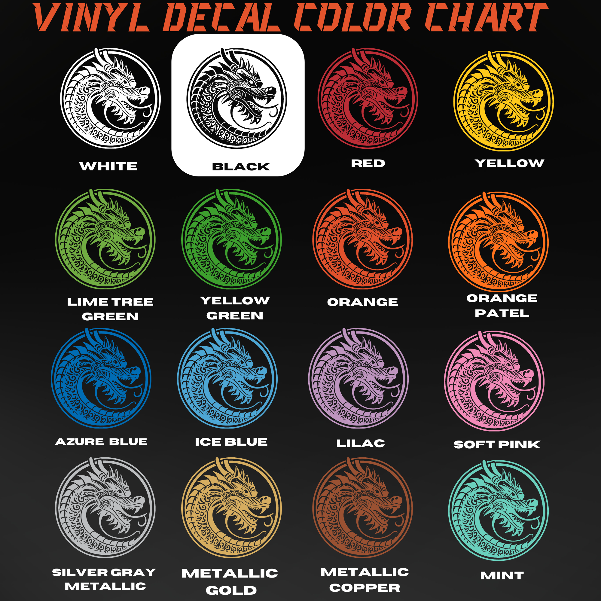 Dragon Window Vinyl Decal