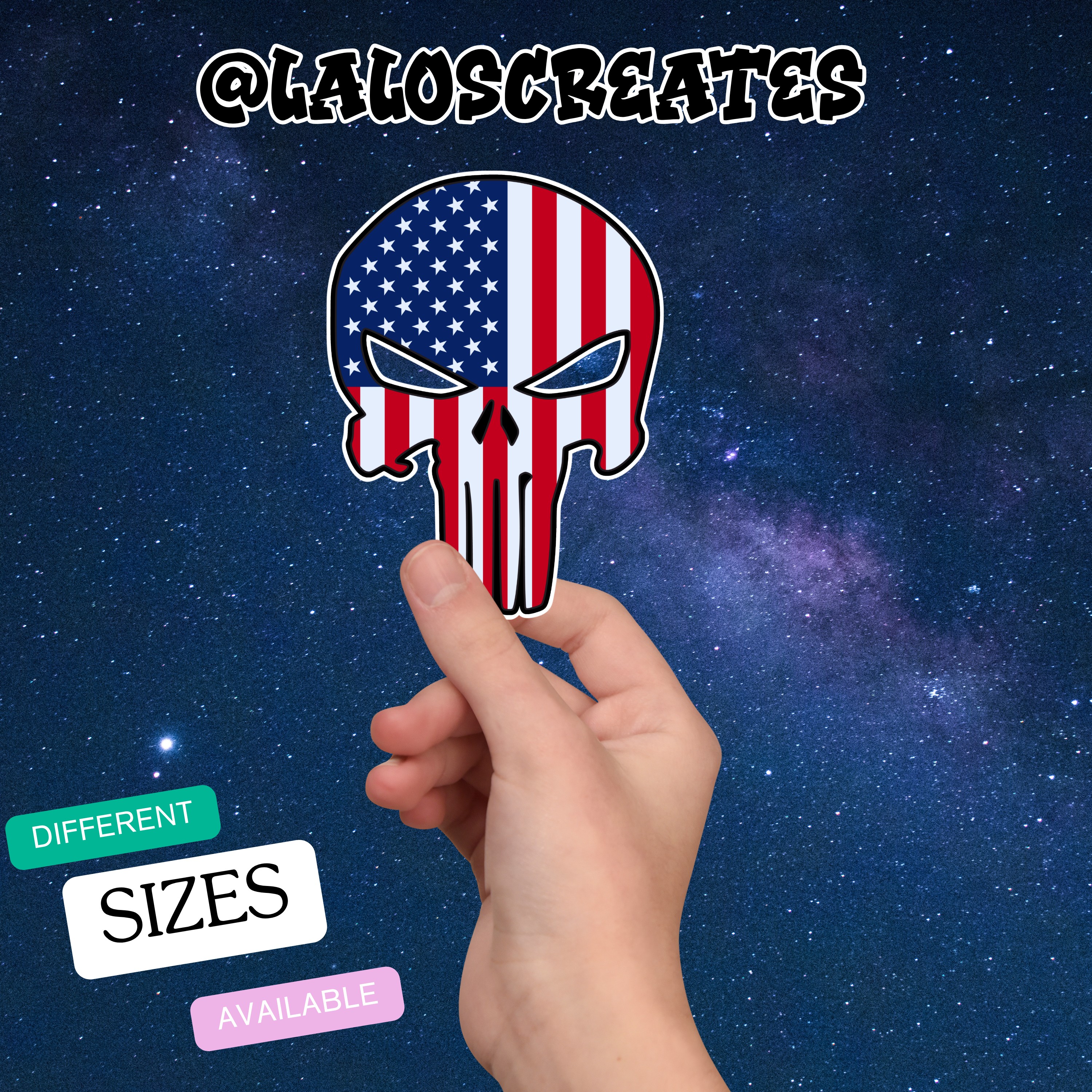 Punisher Skull USA Decal
