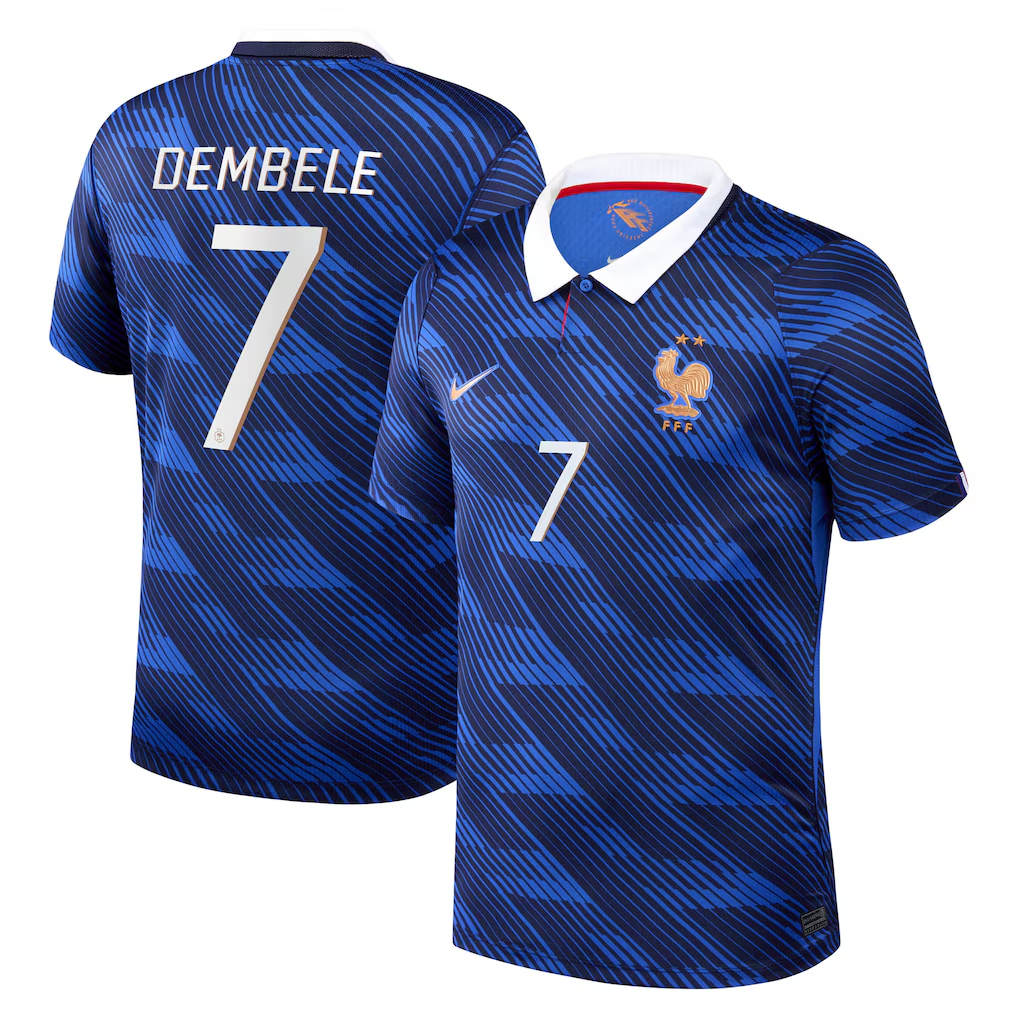 France Home Soccer Jersey 2024 - Dembele #7
