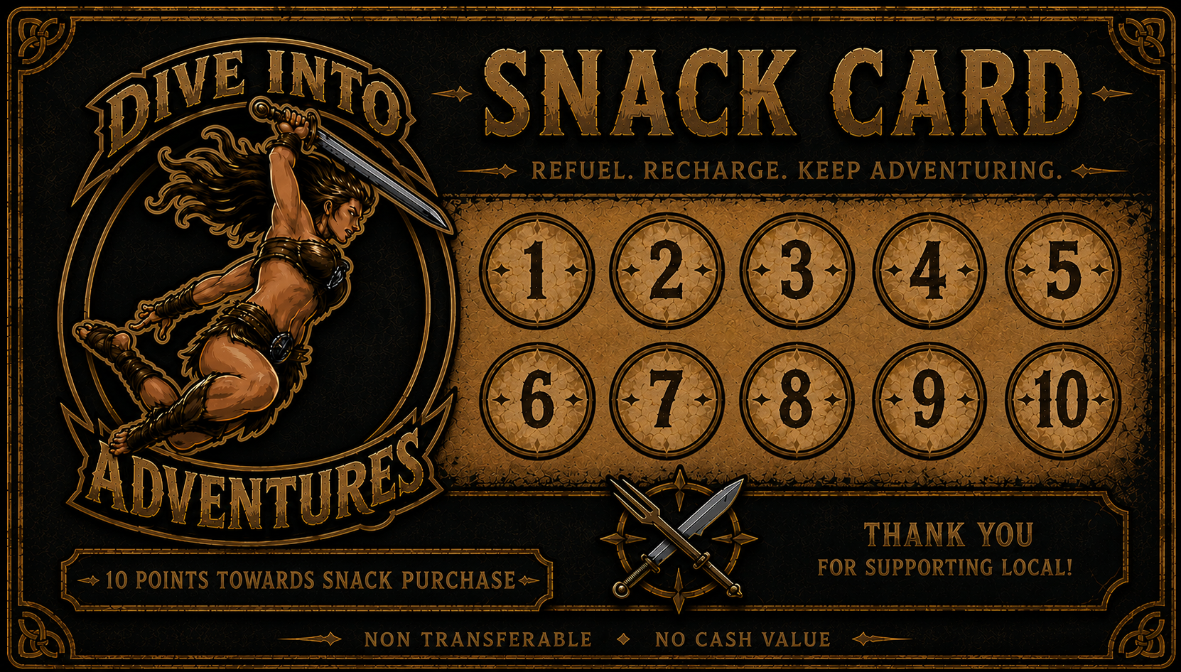 Adventure Snack Card (10 Points)
